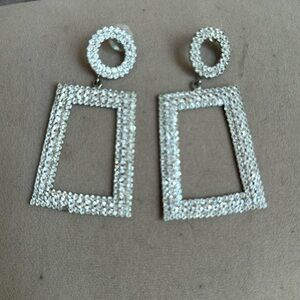 Express Studded Rectangle earrings